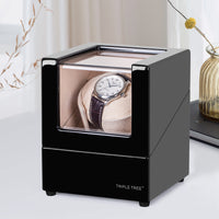 Single Watch Winder, Piano Black