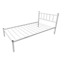 Twin Size Triple Bunk Bed Frame with 13.5'' H Under Bed Space, Metal Bunk Bed with Built-in Ladder, Can be Seperated into 3 Beds, Space Saving, for Kids, Boys and Girls