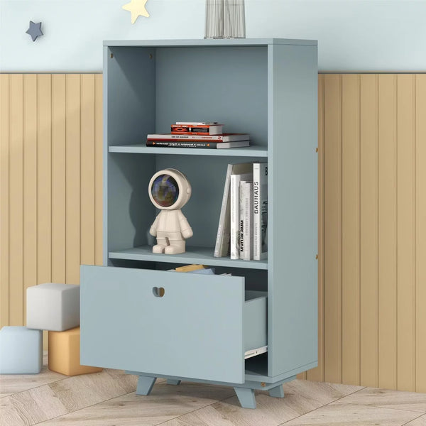 storage-bookcase-with-drawer-and-2-open-shelves-storage-cabinet-organizer-with-wide-surface-and-4-legs-cute-sideboard-for-kids-boys-girls-bedroom-blue