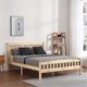 Full Size Platform Bed Frame with Headboard and Footboard, Wood Slats Support